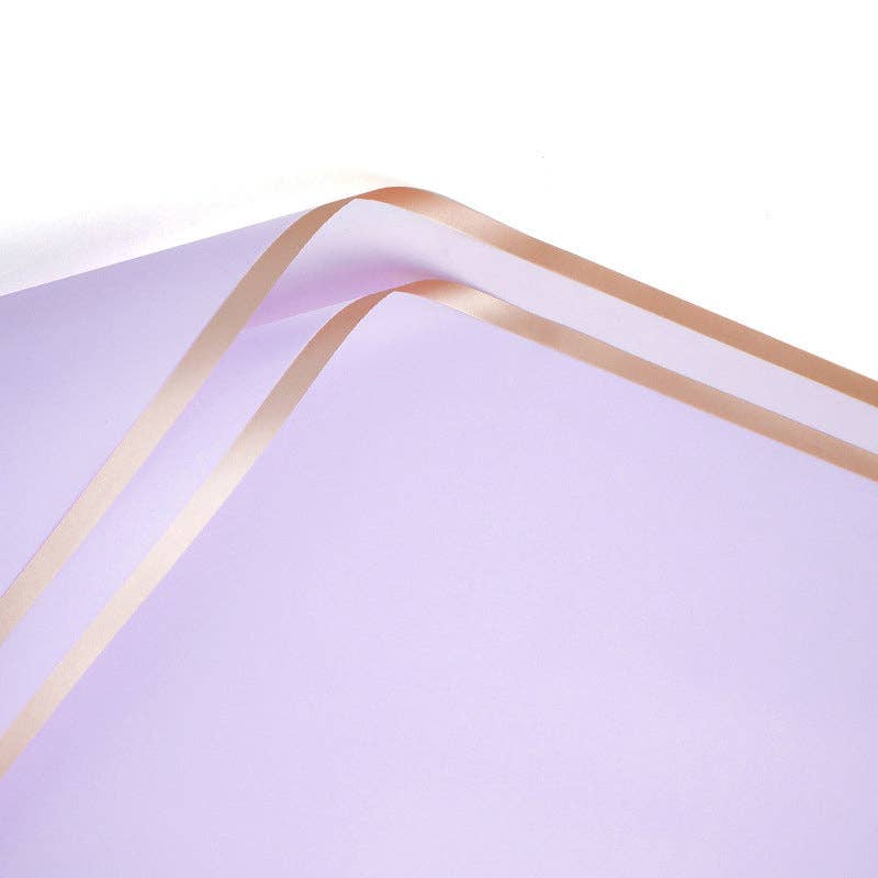 Elegant Design Supply – wholesale Flat wrap – Gold Edge Waterproof Flower Wrapping Paper (20 sheets-bag)12