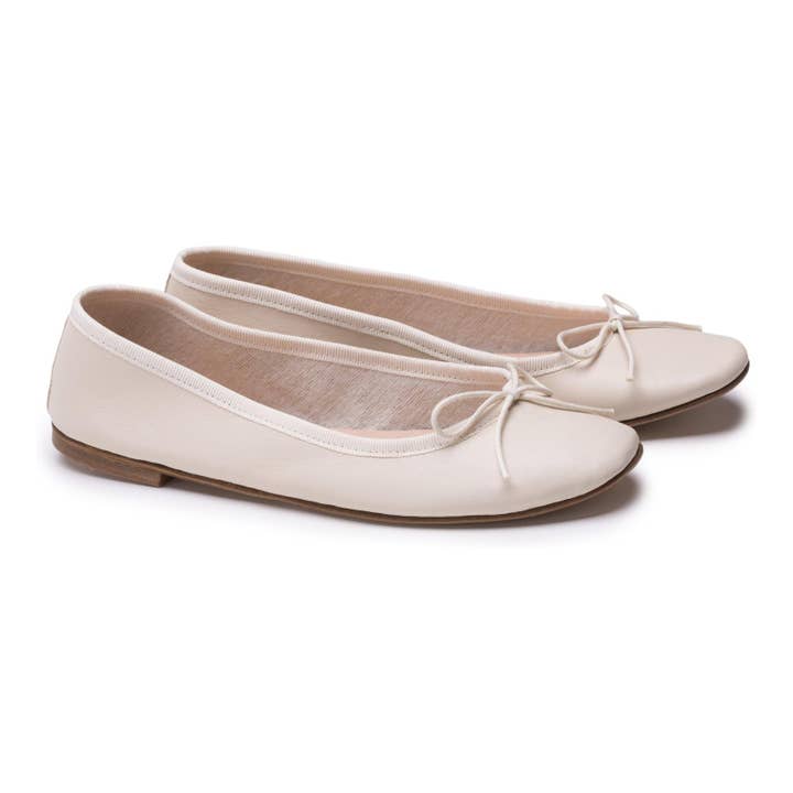 NICOLE Ivory Nappa Ballerina for wholesale by Spelta Milano