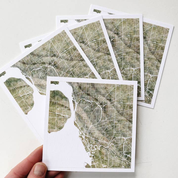 Cartolina della mappa di BUFFALO New York per la vendita all'ingrosso da parte di Turn-of-the-Centuries