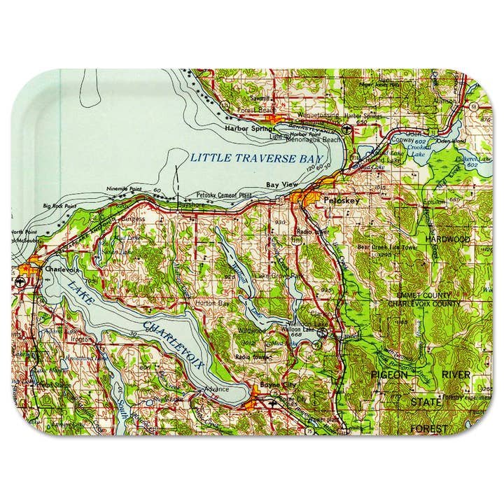 Trays4Us - Wholesale Serving Tray - Custom Serving Tray - Topographic Map - Any US Location7