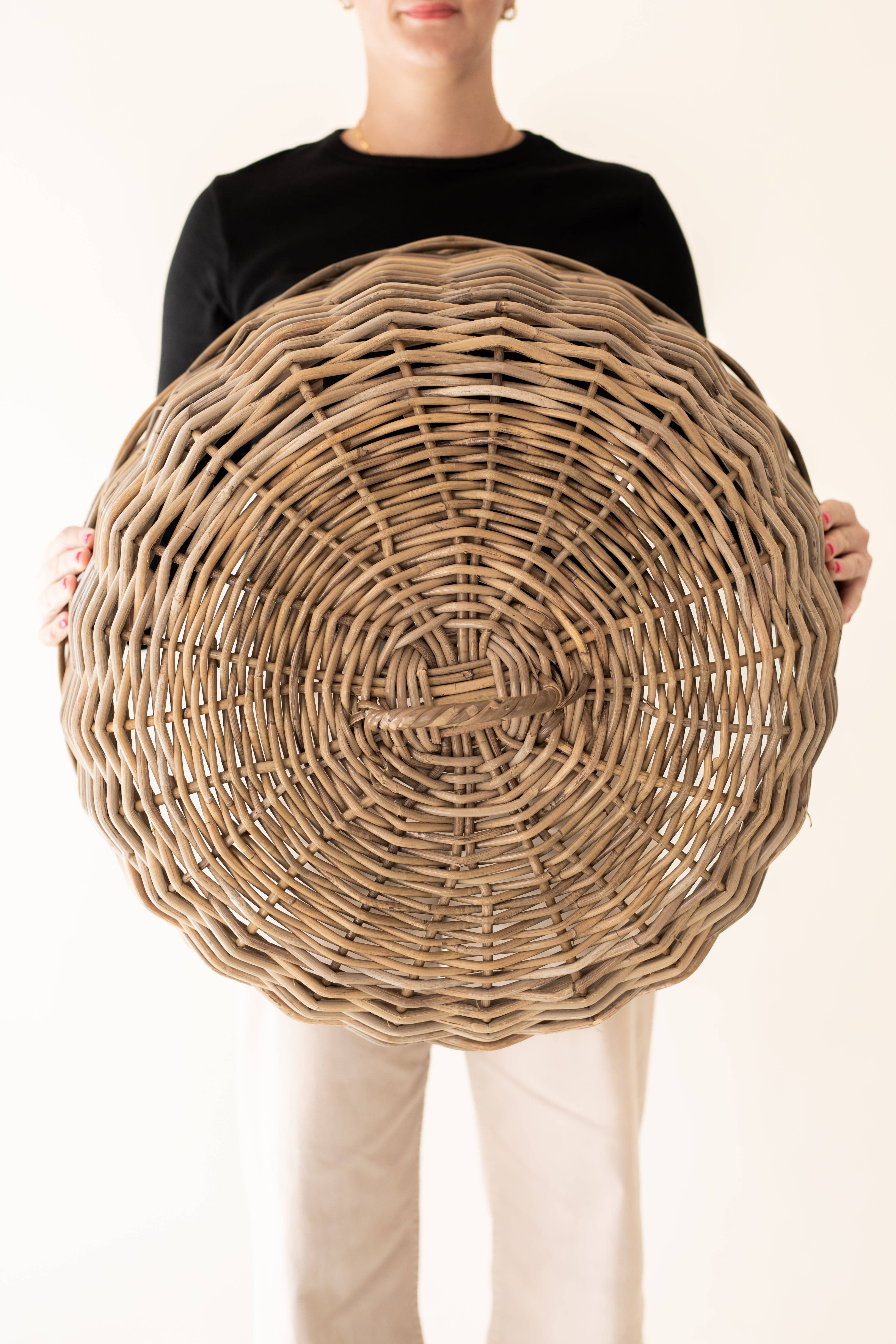 Basketly – wholesale Food storage container – Rattan Cloche Dome Food Cover1