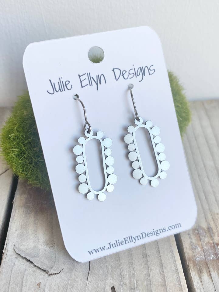Open ovale bubbel oorbellen voor wholesale door Julie Ellyn Designs