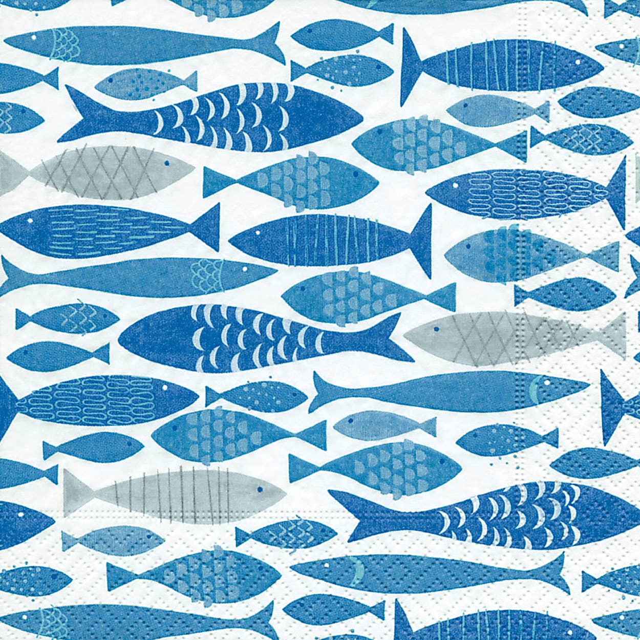 Twilight Collection - Wholesale Disposable Napkin - Shoal of Fish Cocktail Napkin1