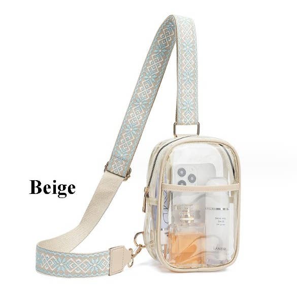 Hatzzi - Wholesale Crossbody Bag - Women's - Clear Concert Stadium Bag, Sling Bag, Fanny Pack, Crossbody