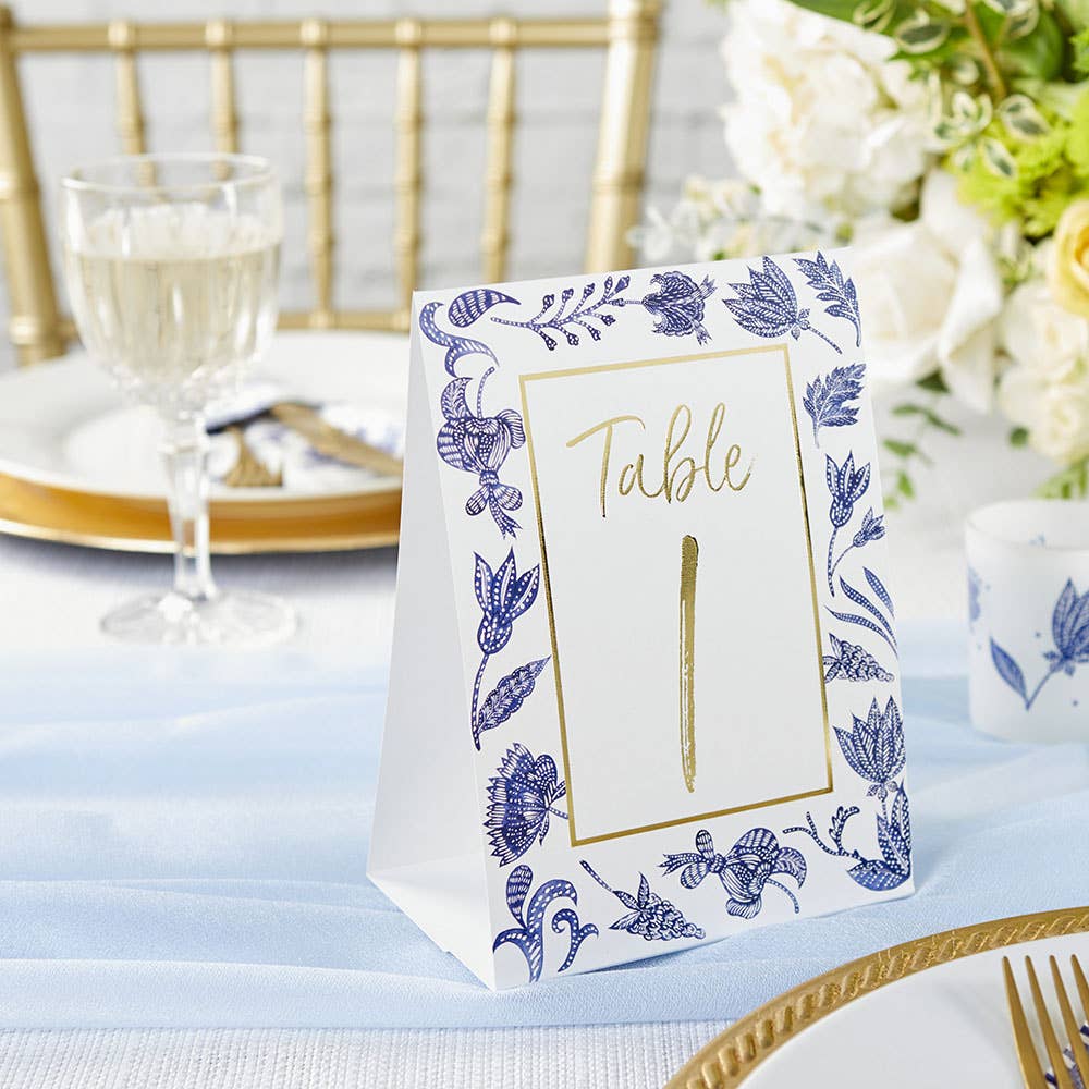 Kate Aspen - Wholesale Place Card / Place Holder - Blue Willow Wedding Table Numbers (1-25)1