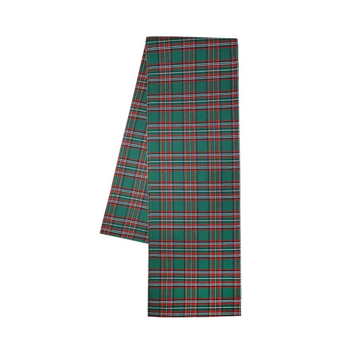 Michaelian Home/India Overseas Traders, Inc. - Wholesale Table Runner - Tartan Green - Runner 72"1