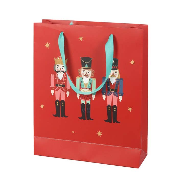 Something Different Wholesale - Wholesale Gift Bag - 23cm Medium Red Christmas Nutcracker Gift Bag3