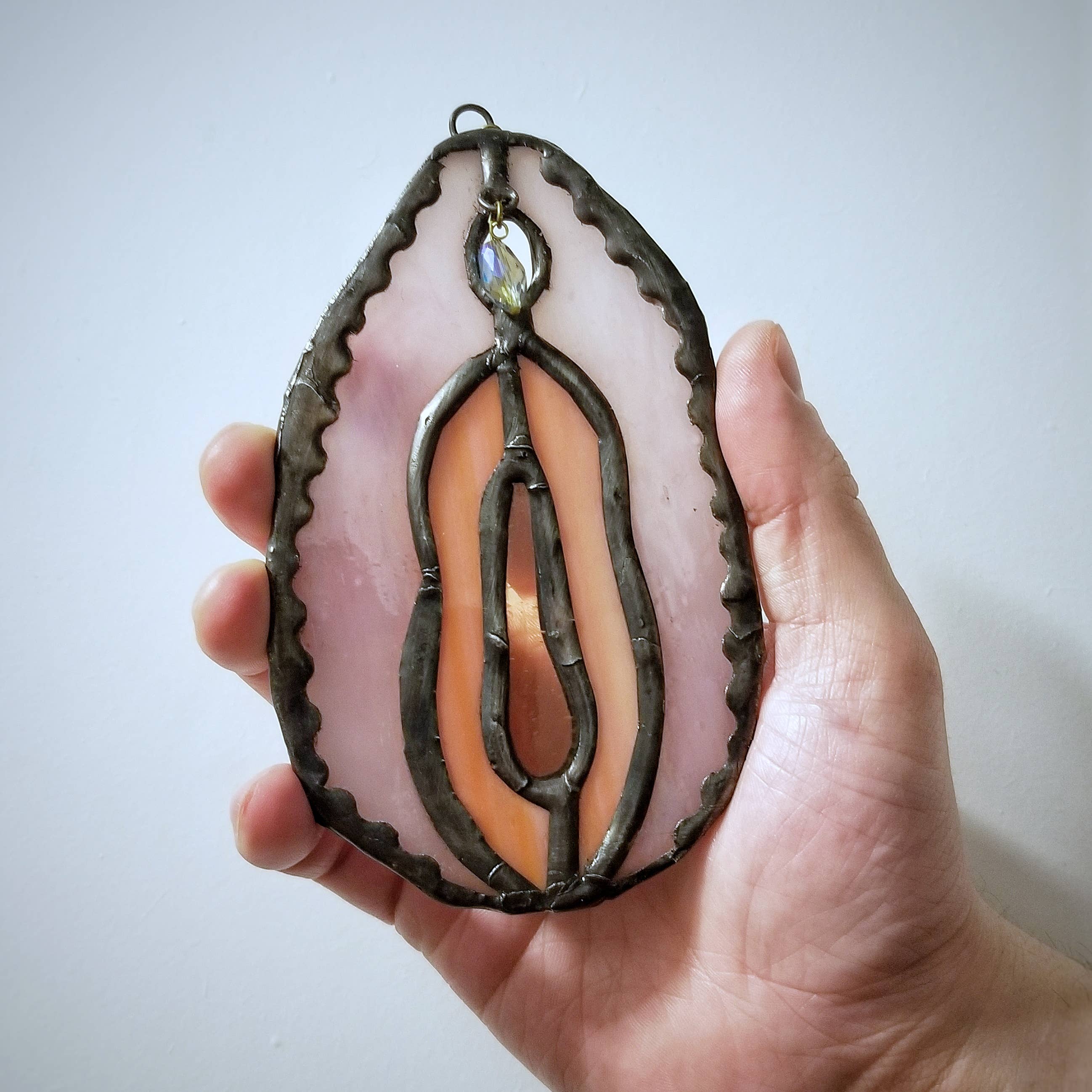 Lost & Found Design - Wholesale Suncatcher - Stained glass - yoni - choose your color combination0