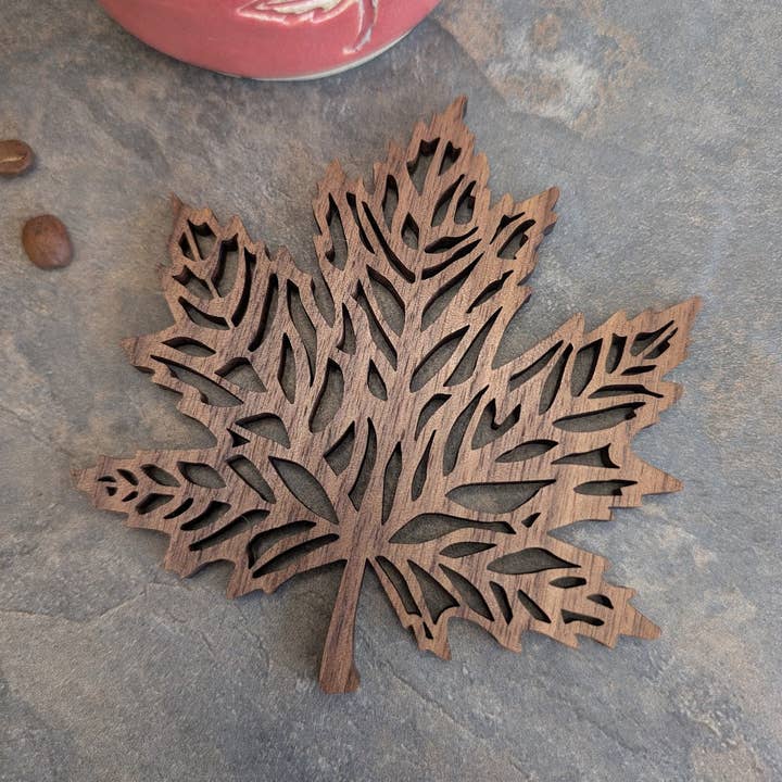 Foxwood Gifts Canada - Wholesale Coasters - Handmade Maple Leaf Coasters (Sold Singly, Bulk)3