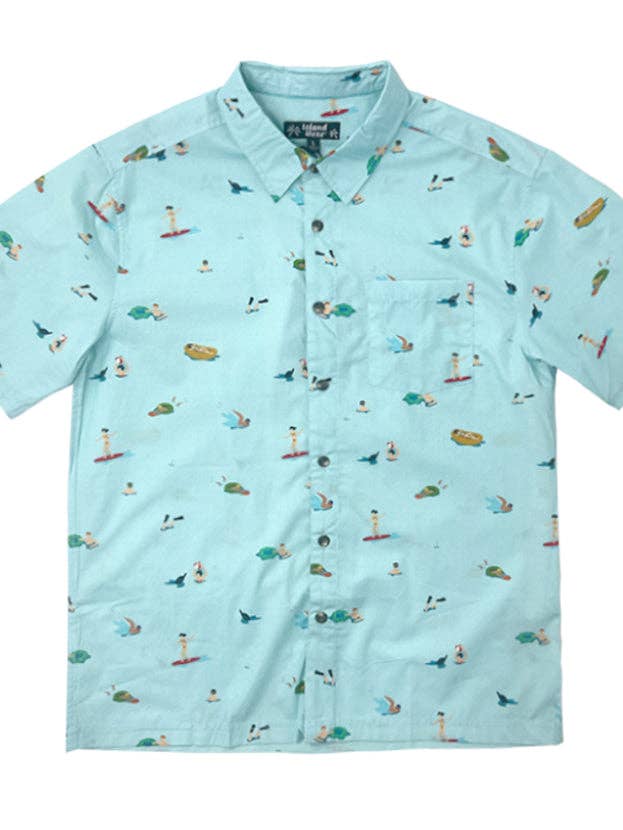 Men’s Button-Down Cotton Shirt LITTLE ROE for wholesale by Islandhaze