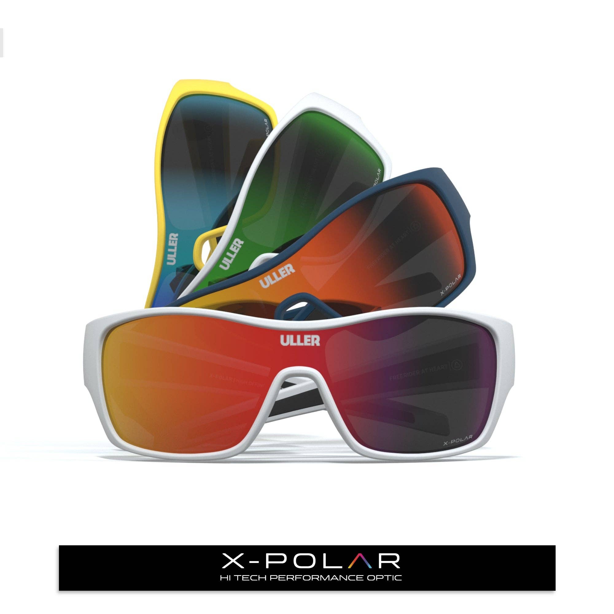 Indicom Brands – wholesale Solglasögon - Unisex – Uller® sportglasögon Volcano grön/röd med utbytbara linser5