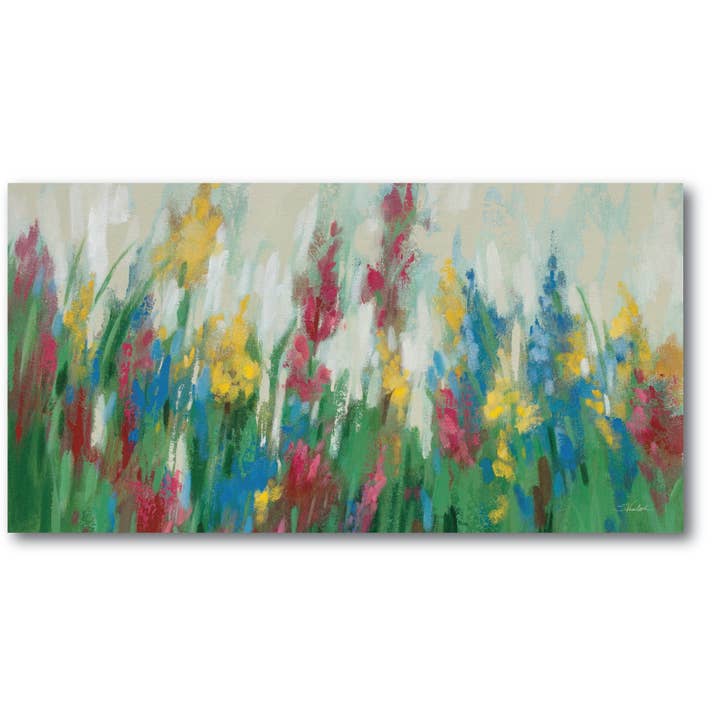 Flowers by the Cottage Crop Gallery-Wrapped Canvas Wall Art for wholesale by Courtside Market