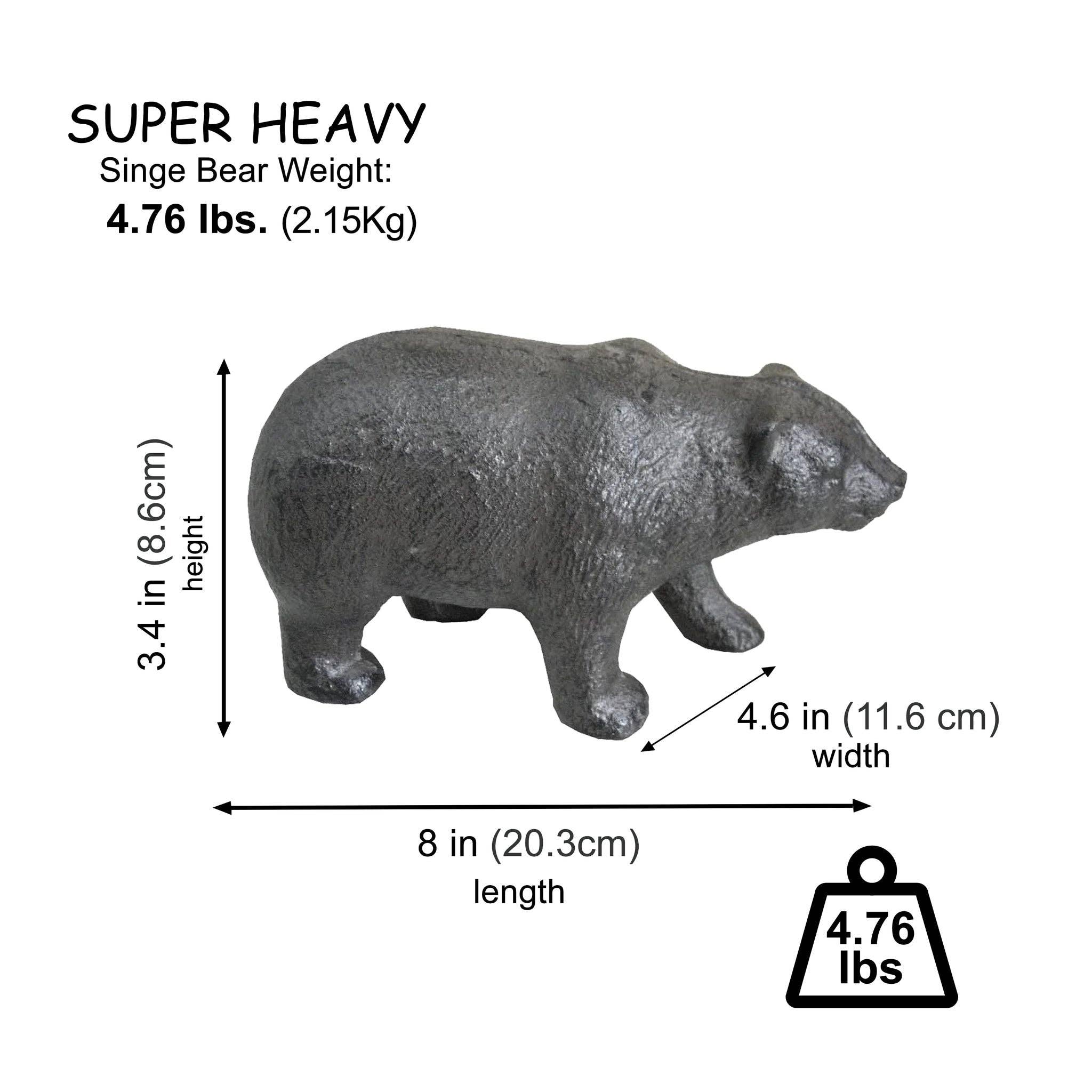 NACH - Wholesale Decorative Figurine - Brown Cast Iron Bear Large1