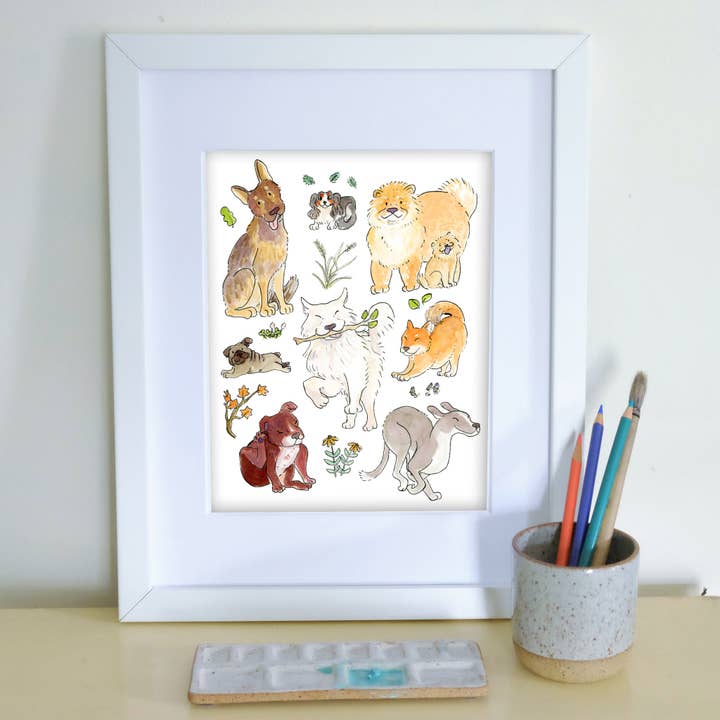 Stampa artistica «Anno del cane» per la vendita all'ingrosso da parte di SquidCat, Ink