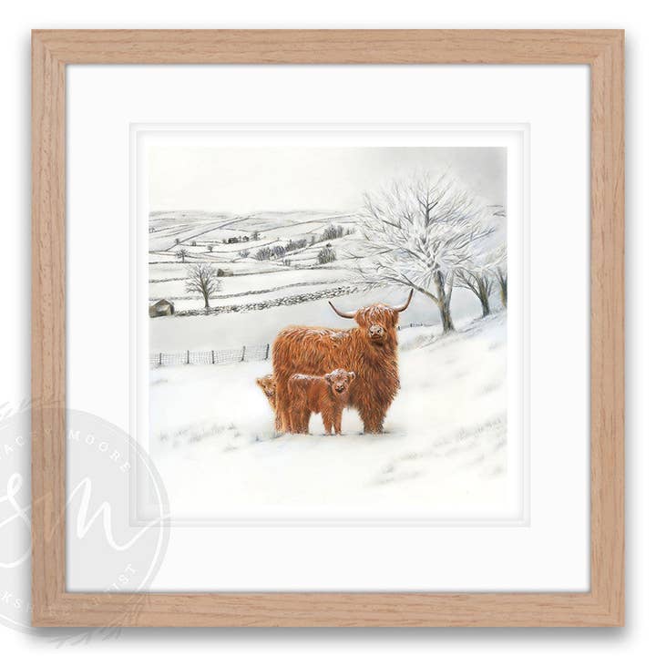 Stacey Moore Ltd - Wholesale Art Print - Snowy Dales Highland Retreat7