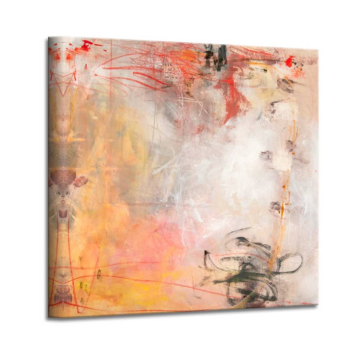Rose Water II' Abstract Canvas Wall Art for wholesale by Ready2hangart, Inc.
