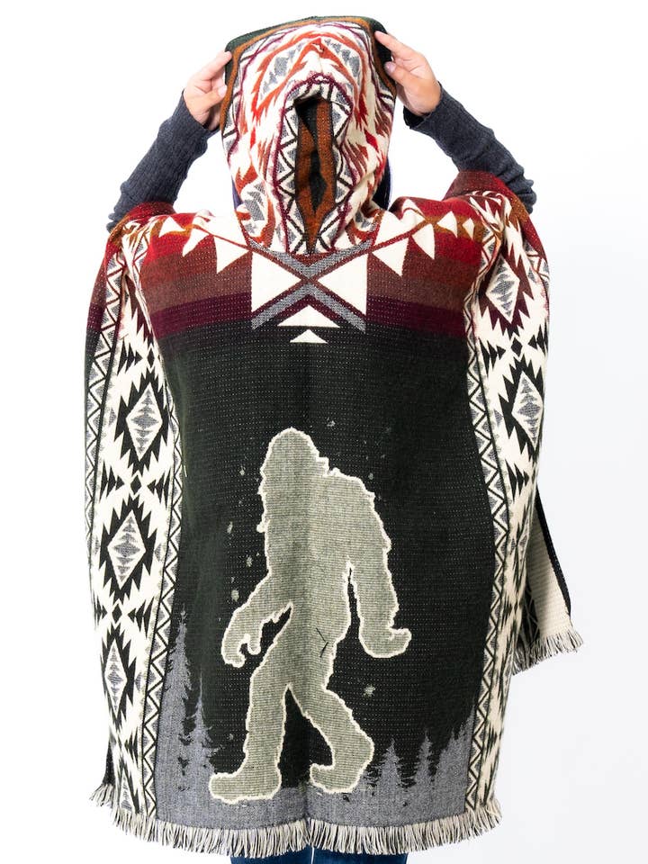 Los Andes Shop - Wholesale Poncho - Uniseks - Bigfoot Poncho Sasquatch deken met capuchon4
