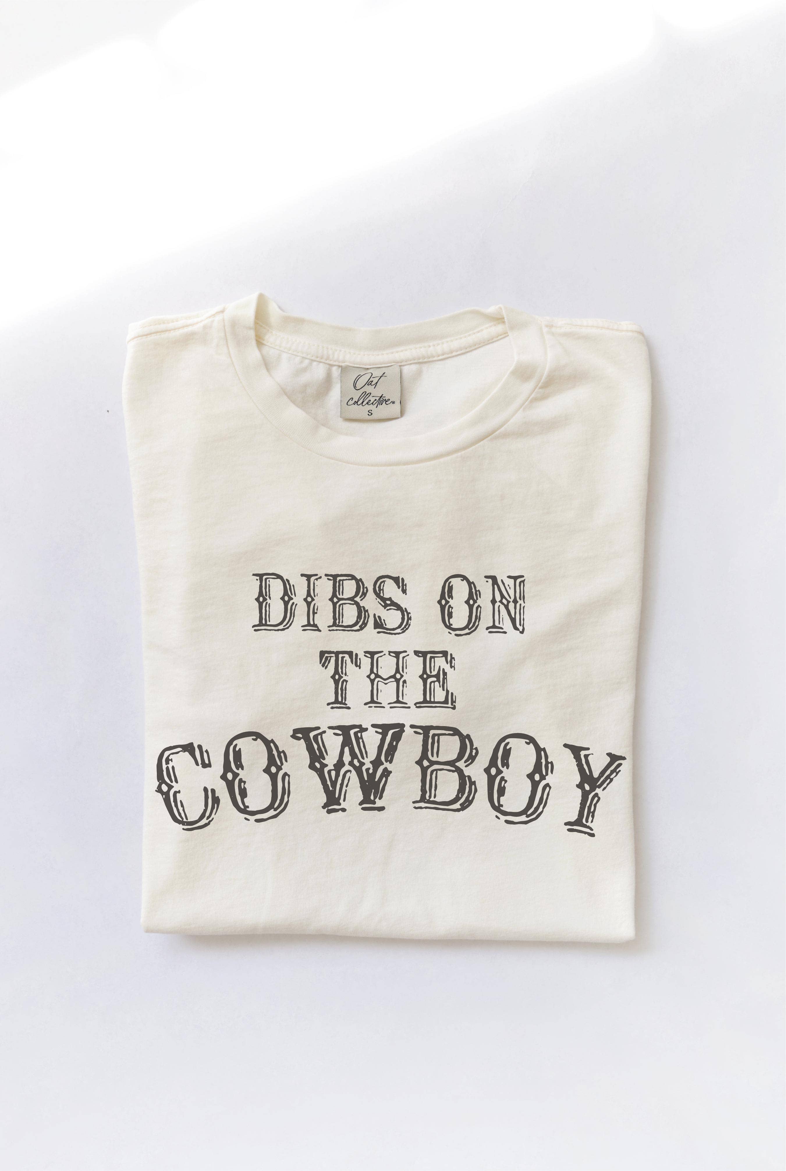 OAT COLLECTIVE - Wholesale Screen Printed T-Shirt - Women's - DIBS ON THE COWBOY Mineral Washed Graphic Top6