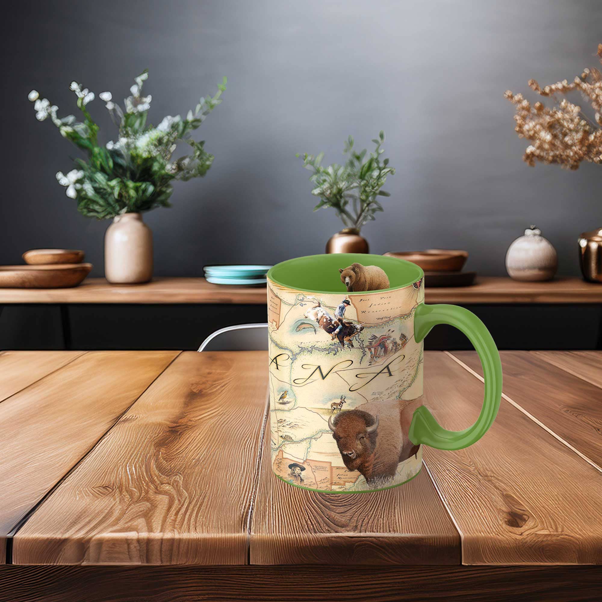 XPLORER MAPS – Engroshandel Kaffekrus – Montana State Map Krus – 16 oz Keramik | Xplorer Maps Kunstværk2