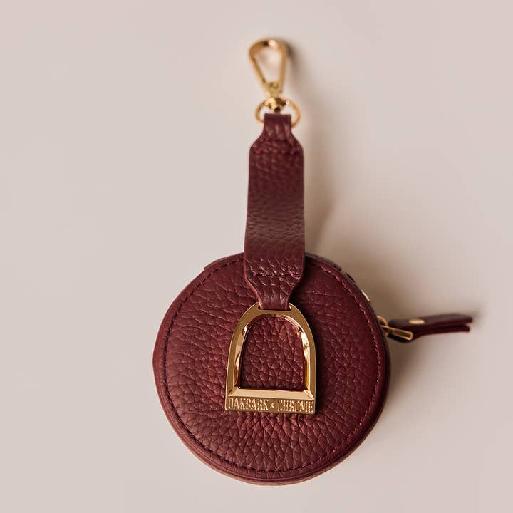 Oakbark & Chrome - Wholesale Coin Purse - Unisex - Stirrup Accessory Keeper in Cabernet