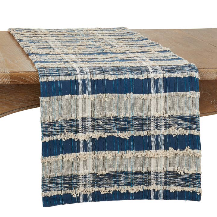Striped Woven Runner - Dual-Tone Design for wholesale by Saro Lifestyle