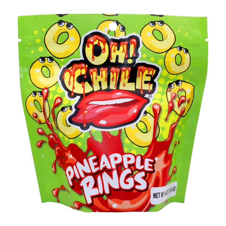 Cow Crack Wholesale - Wholesale Gummy - Oh! Chile Pineapple Rings 4 oz