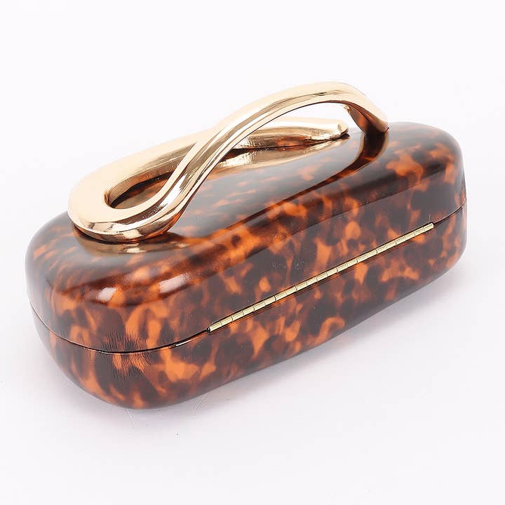 3AM BY H&D ACCESSORIES - Wholesale Clutch Bag - Women's - Faux Leather Metal Handle Party Clutch3