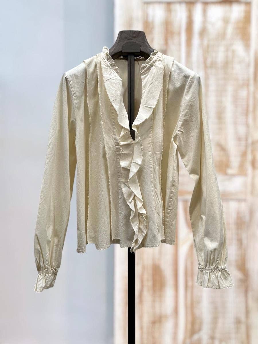 SWEET MAGIC MODA Y COMPLEMENTOS - Wholesale Blouse - Women's - LONG-SLEEVE BLOUSE WITH RUFFLES AND MAO COLLAR3