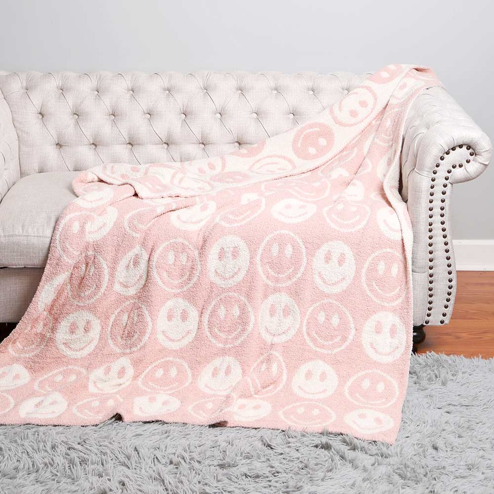 Sensibling Corp. - Wholesale Throw Blanket - SMILE PATTERNED REVERSIBLE Throw Blanket13