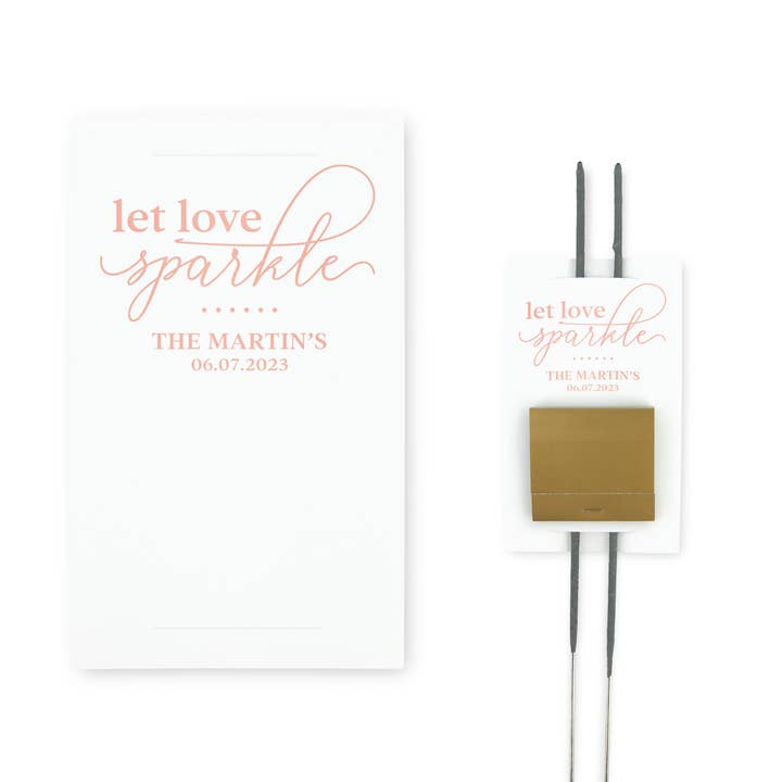 Weddingstar Inc. - Vendita all'ingrosso Etichetta regalo - Etichette di invio Matchbook Sparkler - Let Love Sparkle