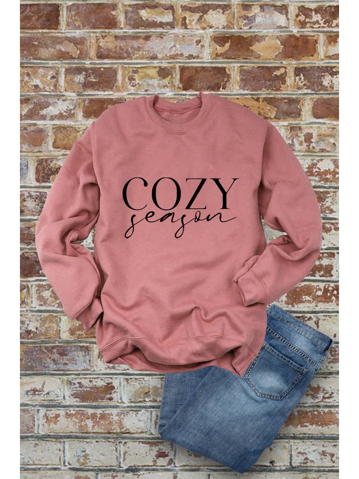 Top Avenue - Vendita all'ingrosso Felpa stampata - Donna - Cozy Season, natalizia, felpa unisex in pile a girocollo4