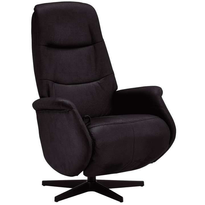 Fauteuil inclinable manuel Delta - Tissu noir pour la vente par Furnhouse