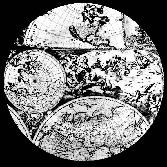 Orbis Map 12″ tallrik för wholesale av Rob Turner THE ART OF TABLEWARE