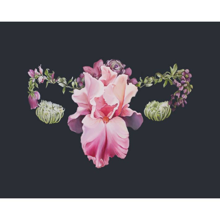 Trisha Thompson Adams - Wholesale Art Print - Floral Uterus Anatomy Art Print