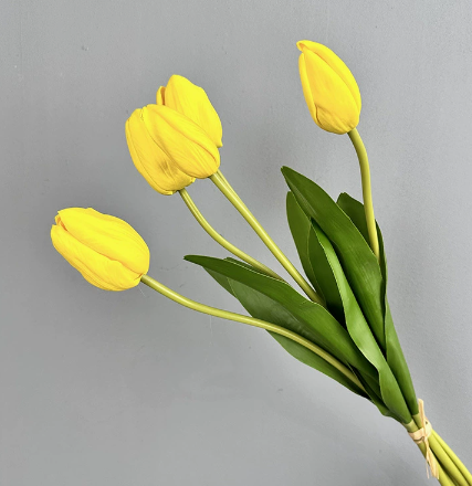 Sweet Home Deco - Vendita all'ingrosso Fiori finti - Mazzo di tulipani realistici da 19'', finti tulipani fiori primaverili3