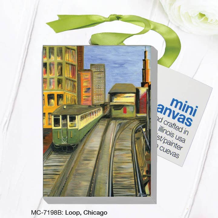Loop, Chicago, Mini-Leinwand (MC-7198B) für den Großhandel von Printed Canvas