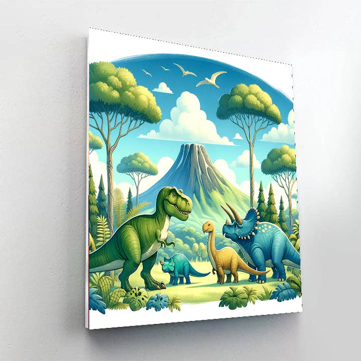 Artistry Rack - Wholesale DIY Craft Kit - Kids - Friendly Dinosaur World - DIY Painting By Numbers Kit