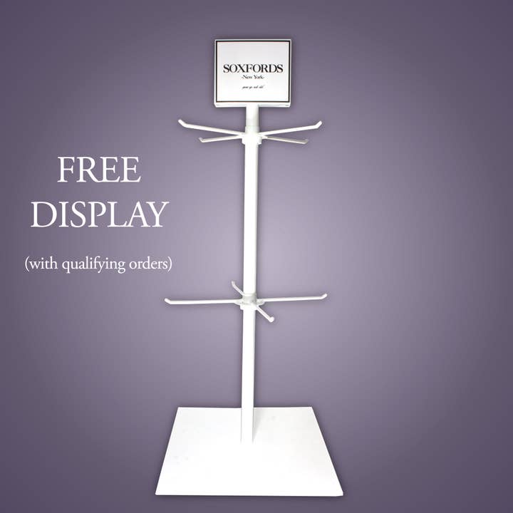 Espositore da banco a marchio Soxfords per la vendita all'ingrosso da parte di Soxfords