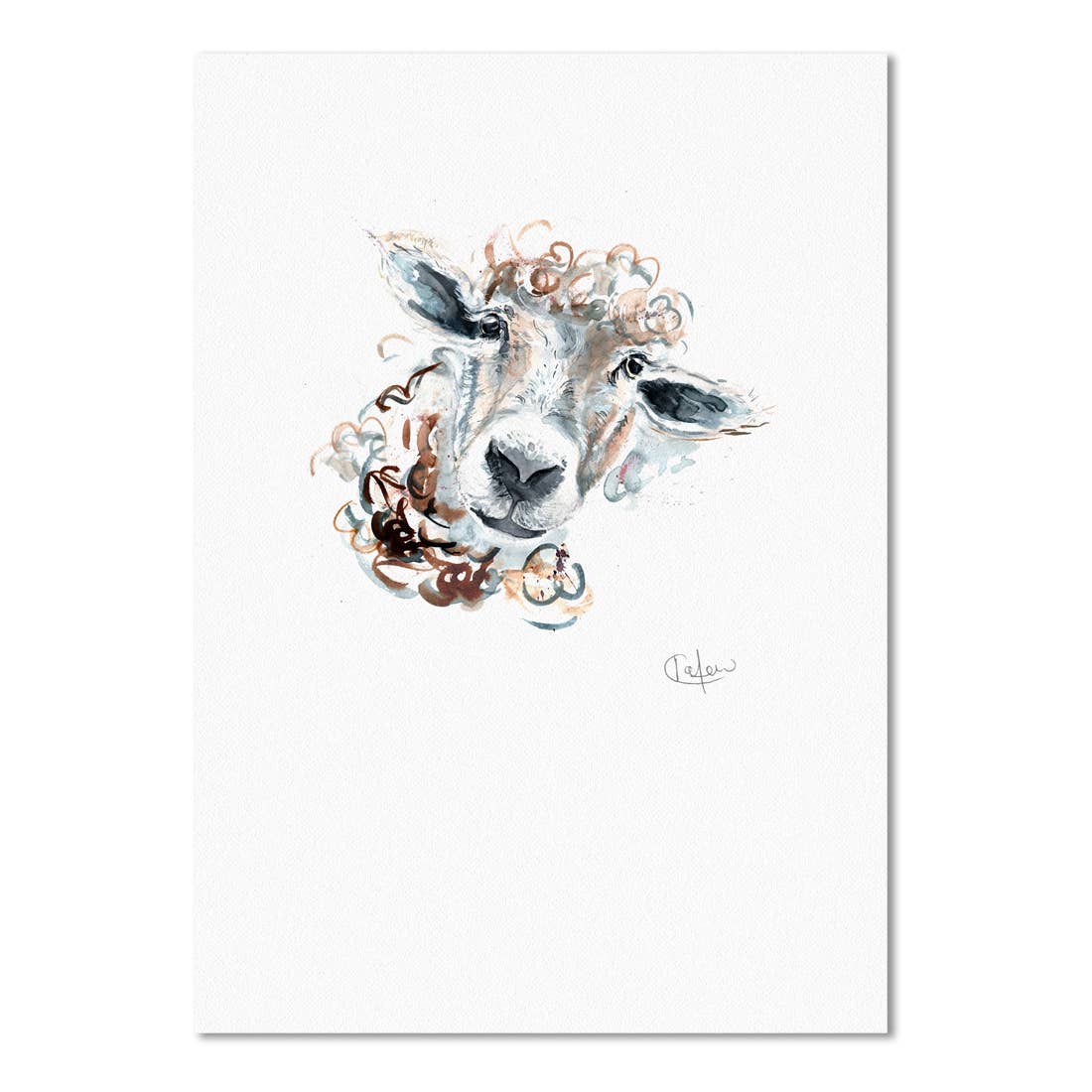 Kate Moby - Wholesale Art Print - Inky Sheep Luxury Giclee Unframed Print3