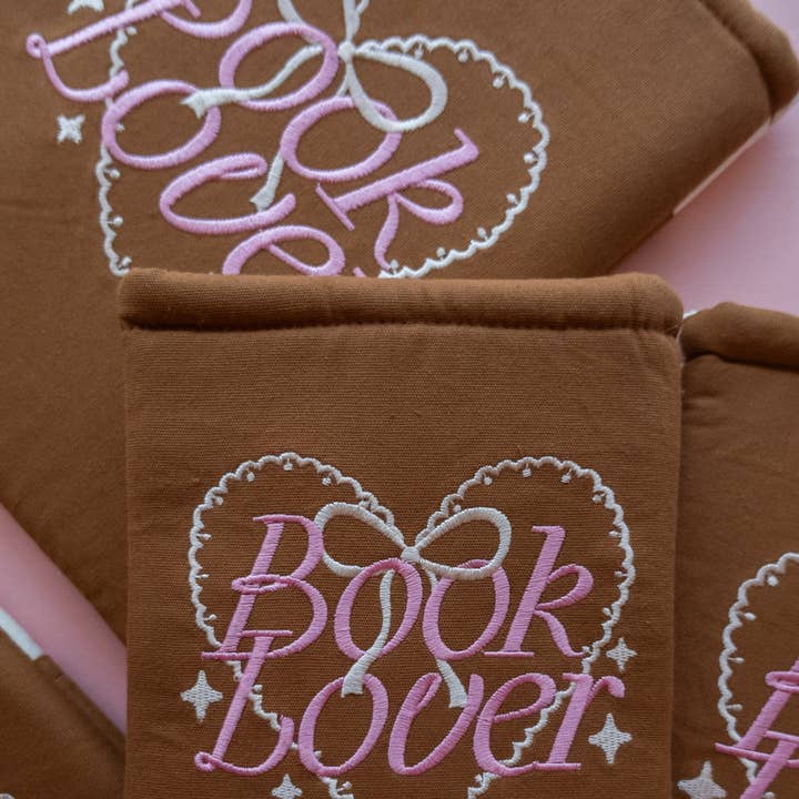 Jollie Ollie Designs – wholesale Book cover – Book Lover Embroidered Book/Kindle Sleeve0