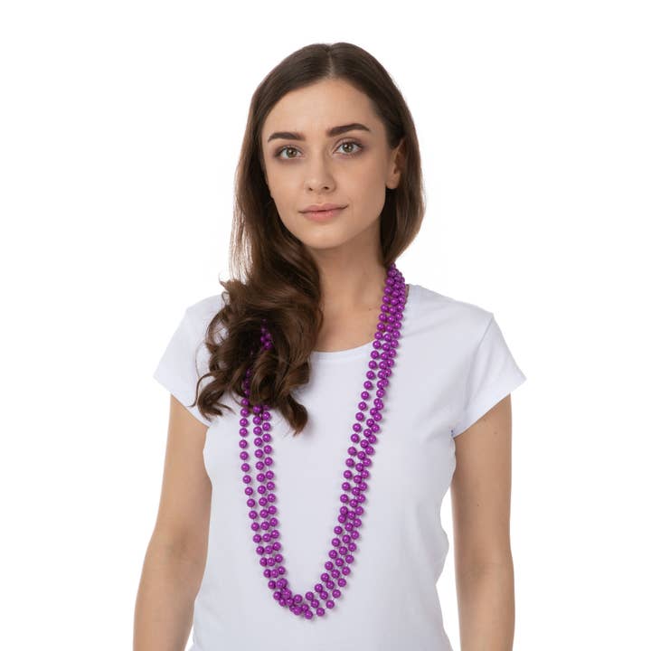 Stylex Party - Wholesale Beaded/Pearl Necklace - 1980s Beads Necklace Costume Accessory Fancy Dress3