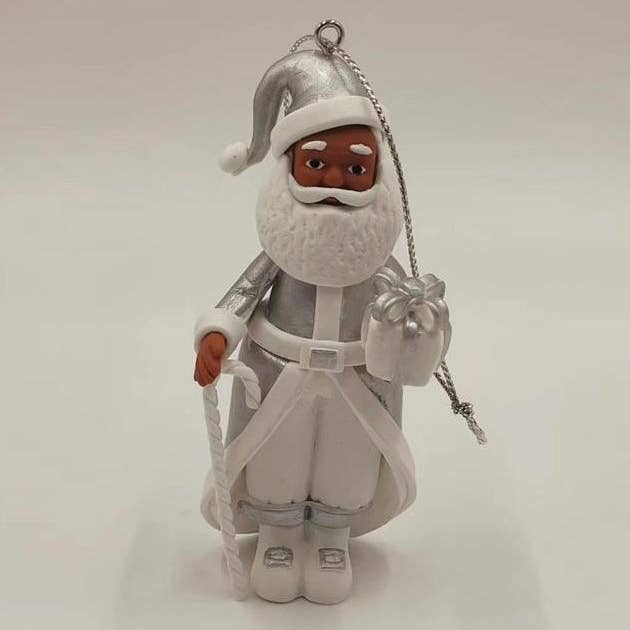 Pops Christmas With Gift - Available in Silver, Red or Silver Glitter for wholesale by March Muses