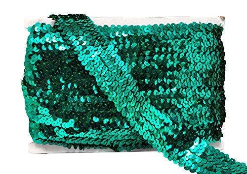 Mandala Crafts – Engroshandel Håndværk forsyninger – Mandala Håndværk Elastisk Paillet, Flad Glitter Stretch Bling Paillette Stof Bånd, Metallisk Applikation Trim Blonder til Kjole Pynt, Pandebånd14