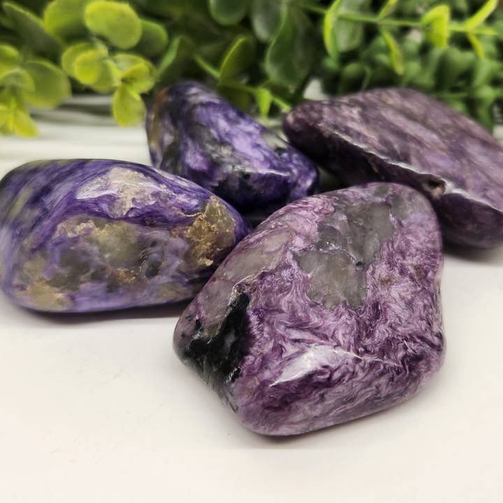 Meraki Gemstones - Wholesale Spiritual Stone/Crystal - Charoite Free Form/Palm Stone/Gallets (1.1lbs/0.5kg)2