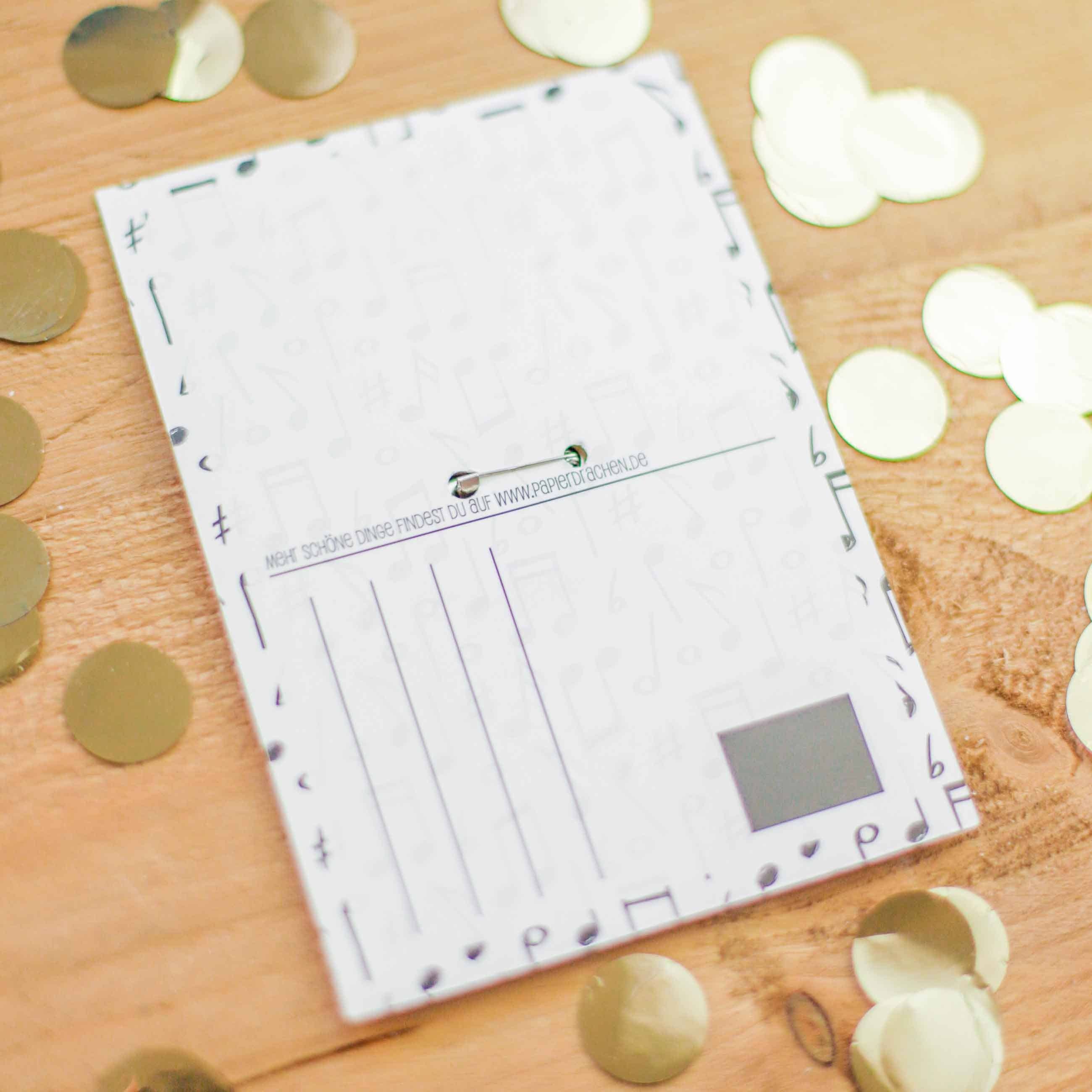 Papierdrachen - Wholesale Postcard - postcard + single button - set 153