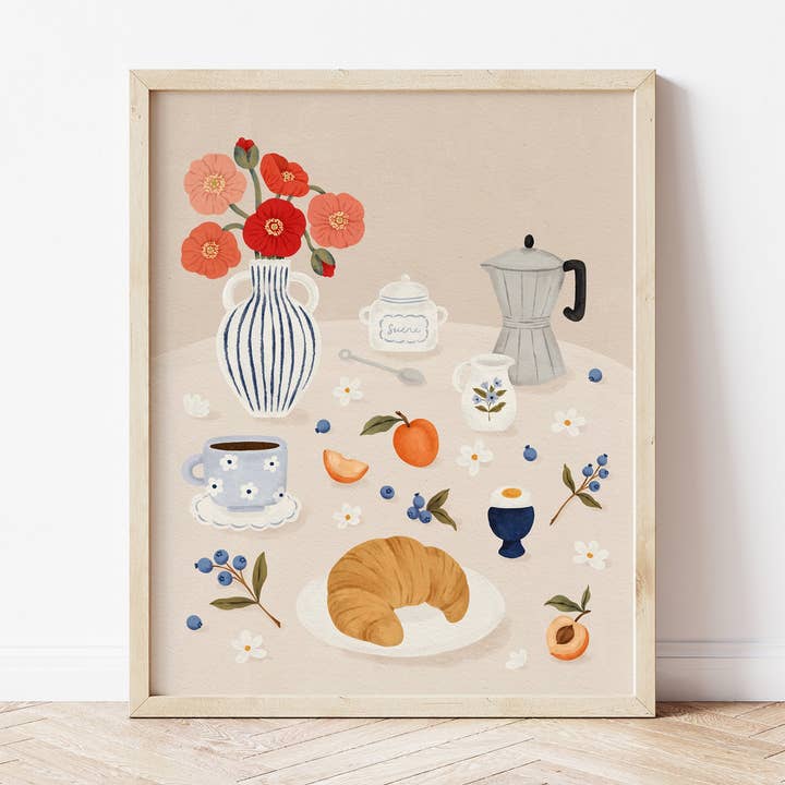 Affiche Petit déjeuner for wholesale by Marie-Lise Illustration