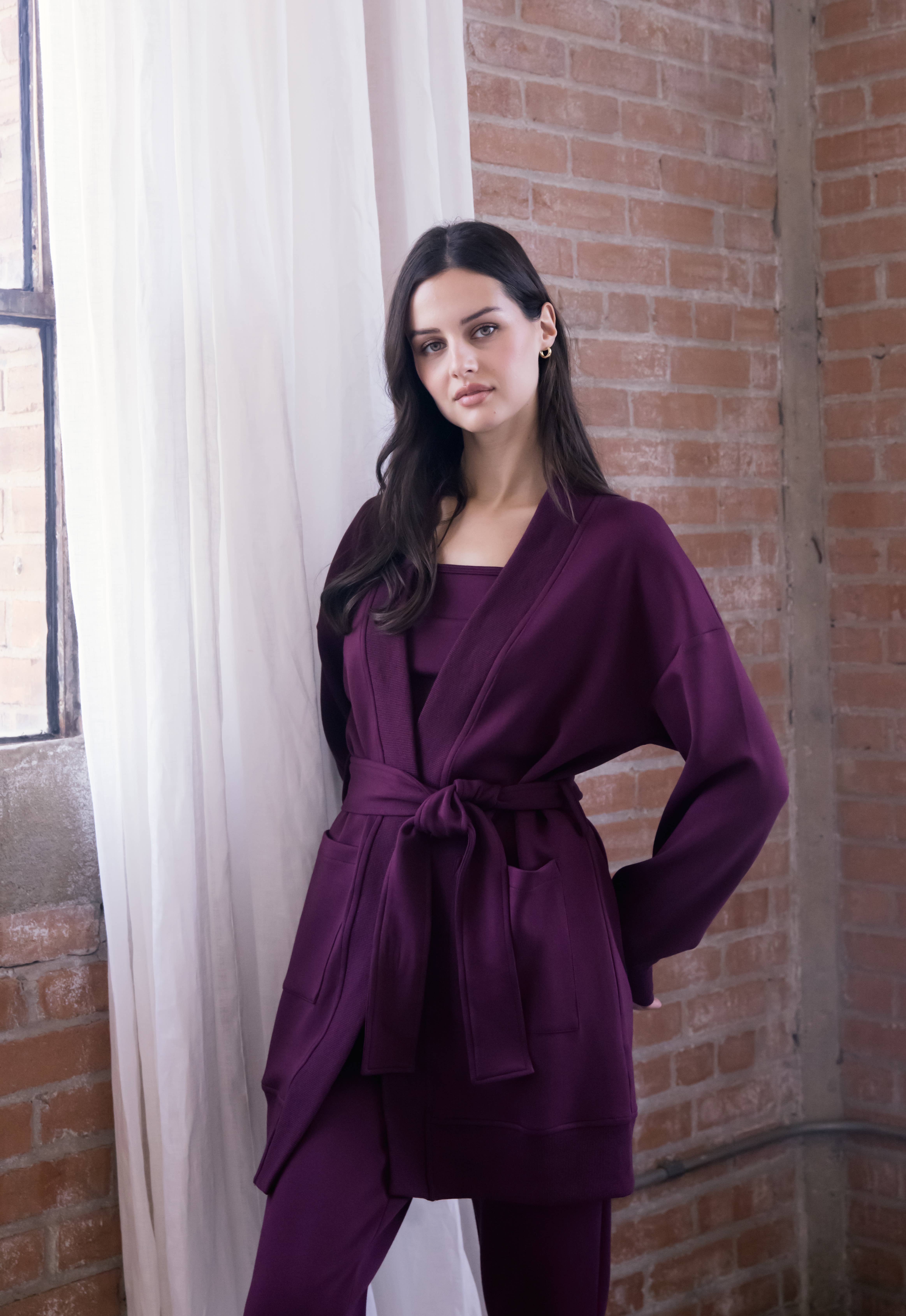 P. CILL - Wholesale Robe - Women's - P. CILL Butter Modal Ribbed Contrast Robe17