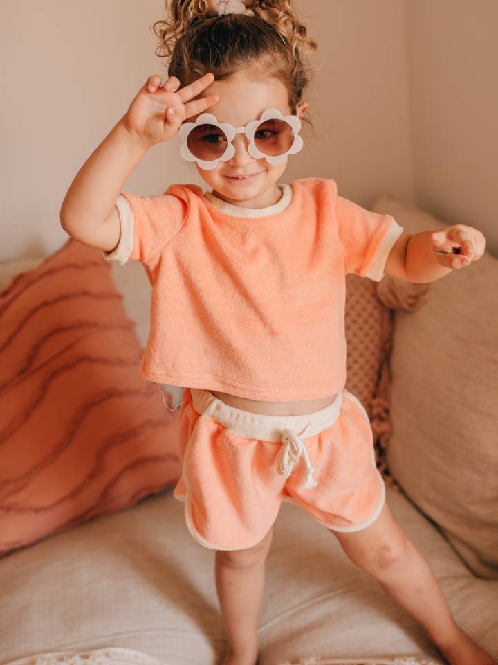 With Love for Kids - Wholesale Top & Short Set - Kids - Terri Comfy Set - PEACH1