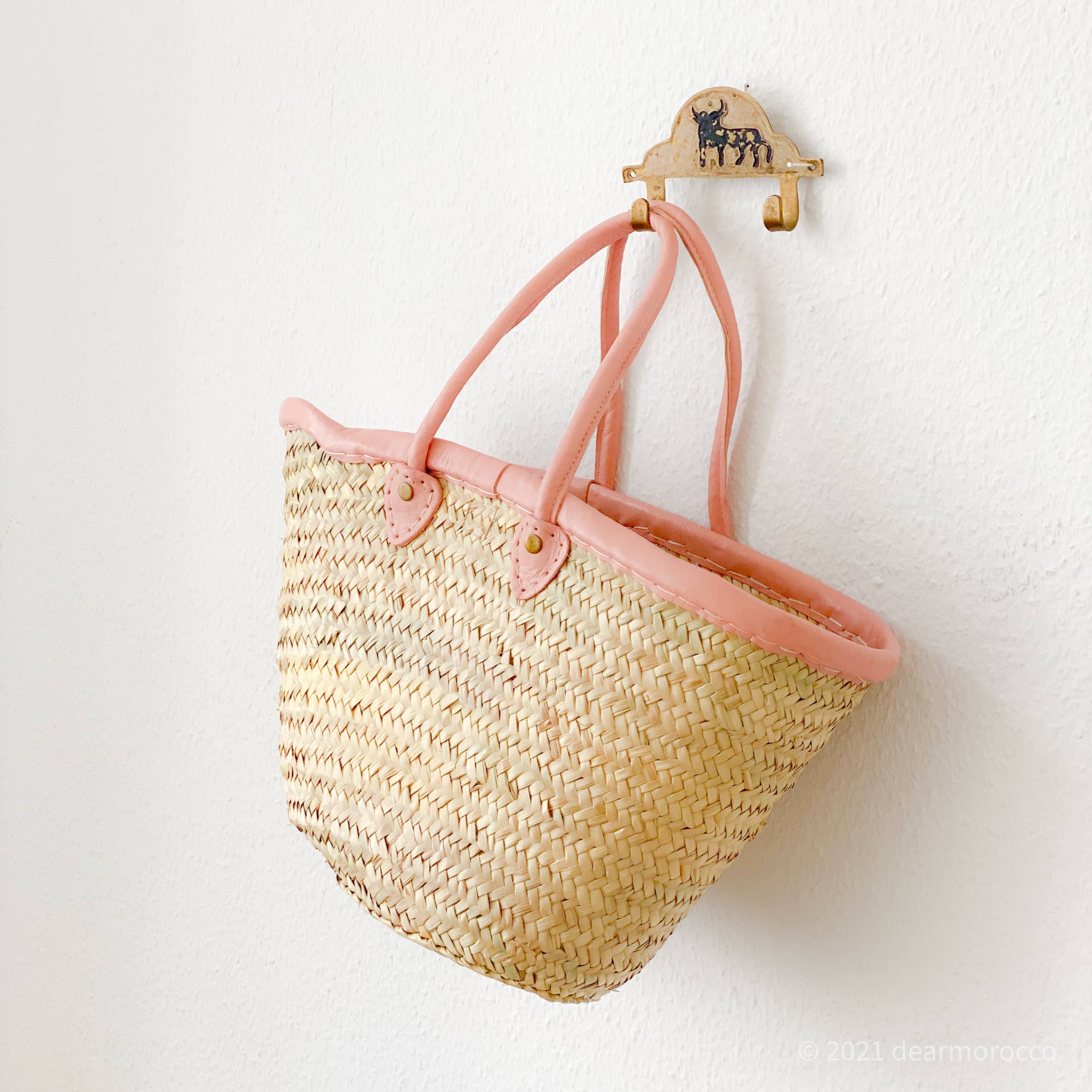 dear Morocco - Wholesale Beach Bag - French market basket // Moroccan /  with long leather handle5