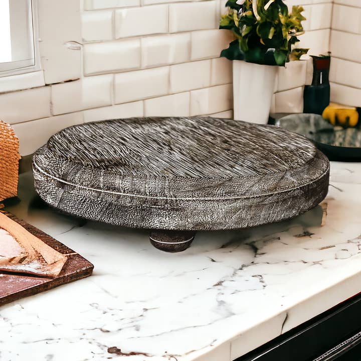 Gia Roma - Wholesale Decoratief dienblad - Ronde houten standaard en sierbord voor tafeldecoratie9